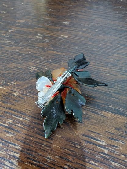 Chinese Jade and Carnelian Brooch - Image 6