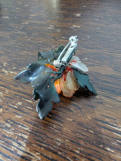 Chinese Jade and Carnelian Brooch - Image 7
