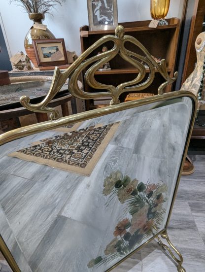 Brass & Mirrored Fire Screen - Image 7
