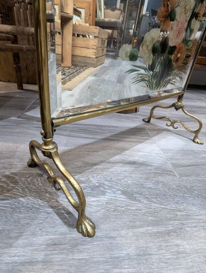 Brass & Mirrored Fire Screen - Image 6