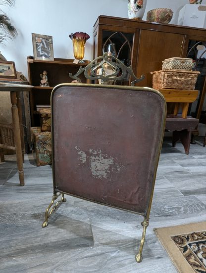Brass & Mirrored Fire Screen - Image 4