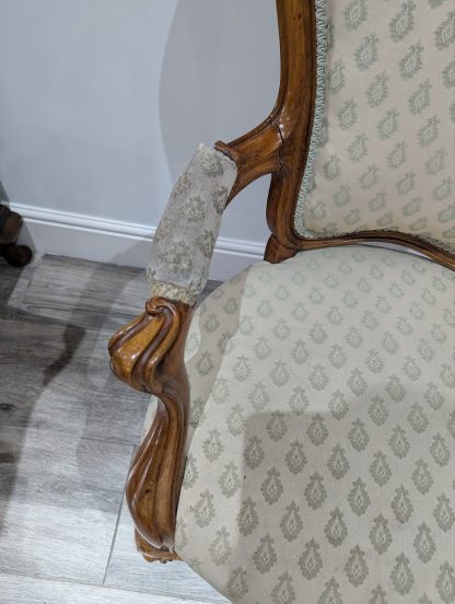 Walnut Arm Chair - Image 5