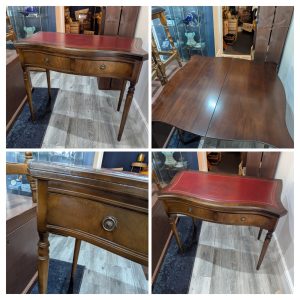 Leather Top Turn Over Table