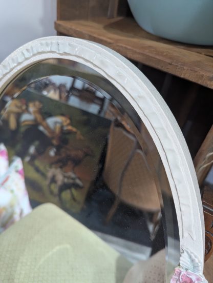 Oval Floral Framed Mirror - Image 5