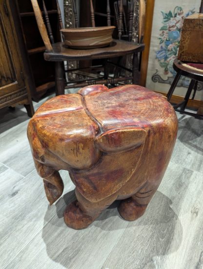 Stained Wooden Elephant Table - Image 6