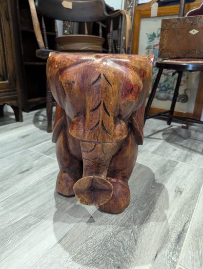 Stained Wooden Elephant Table - Image 3