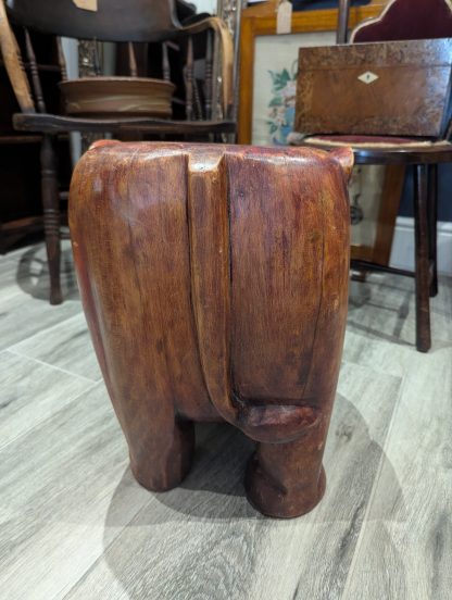 Stained Wooden Elephant Table - Image 5