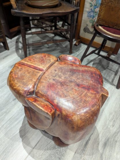 Stained Wooden Elephant Table - Image 7