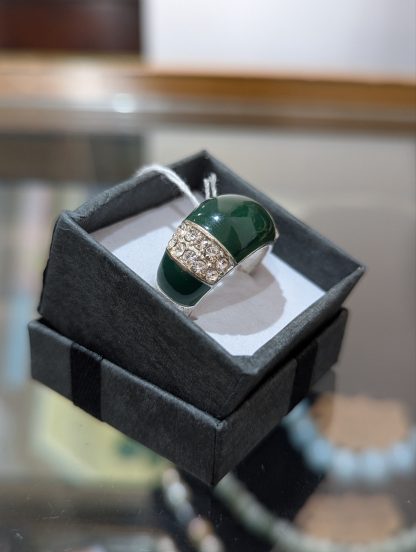 Enamel and CZ Ring - Image 3