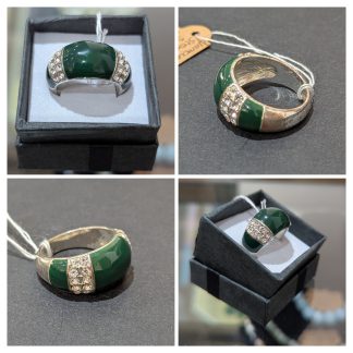 Enamel and CZ Ring