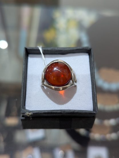 Sterling Silver Amber Ring - Image 2