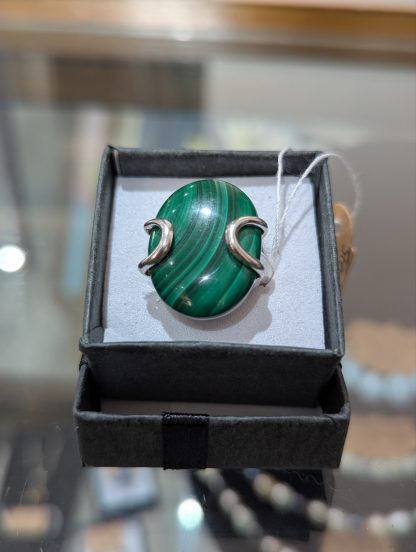 Sterling Silver Malachite Ring - Image 2