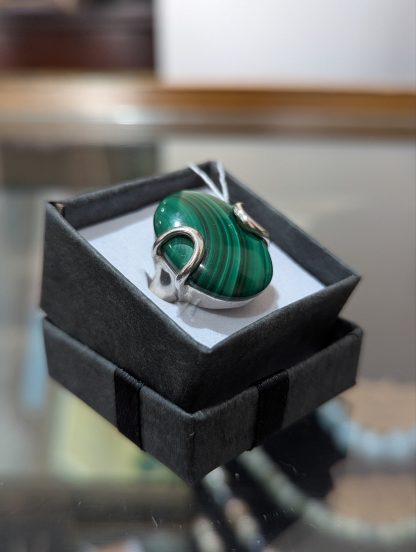 Sterling Silver Malachite Ring - Image 3