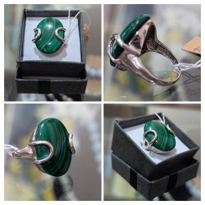 Sterling Silver Malachite Ring