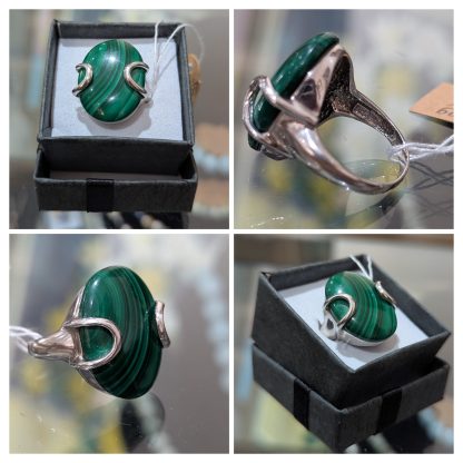 Sterling Silver Malachite Ring