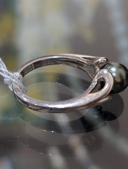 Sterling Silver Black Pearl Ring - Image 6
