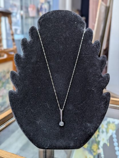 Sterling Silver CZ Pendant and Chain - Image 3