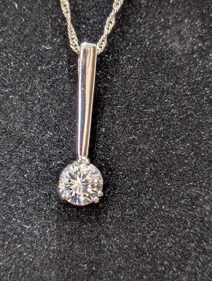 Sterling Silver CZ Pendant and Chain - Image 4