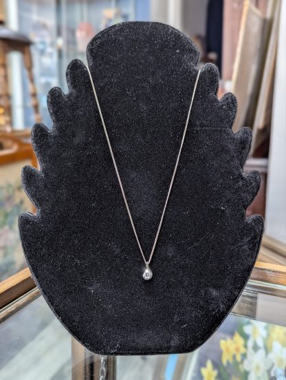 Sterling Silver CZ Pendant and Chain - Image 3