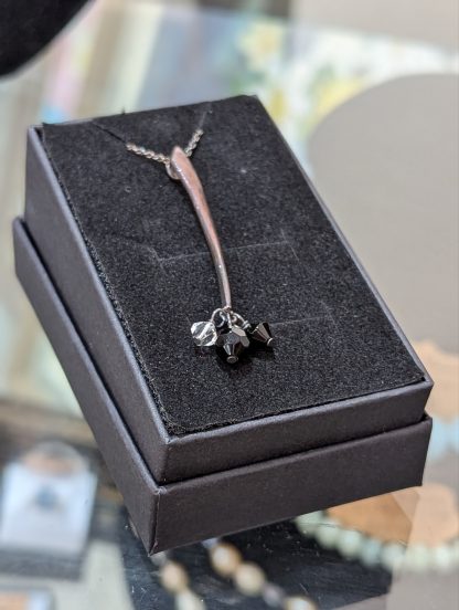Black Sterling Silver Pendant and Chain - Image 2