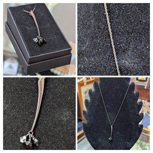 Black Sterling Silver Pendant and Chain
