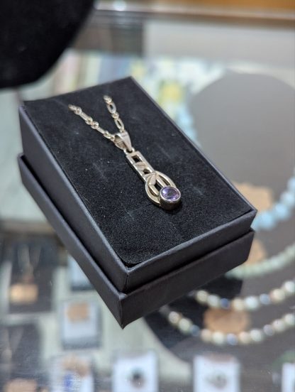 Sterling Silver Charles Rennie MacIntosh Pendent and Chain - Image 2