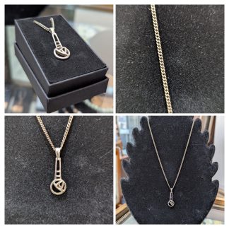 Sterling Silver Charles Rennie MacIntosh Pendent and Chain