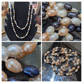 Tri Coloured Pearl Necklace