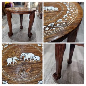 Fruit Wood & Inlay Side Table