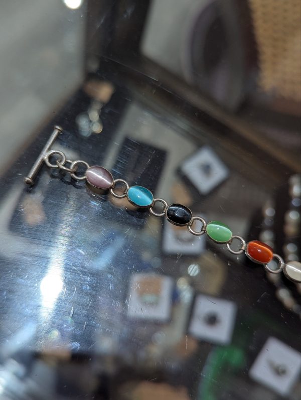 Sterling Silver Multi Stone Bracelet - Image 8