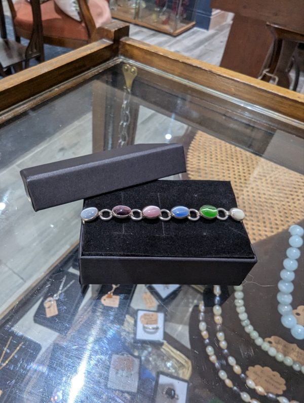 Sterling Silver Multi Stone Bracelet - Image 3