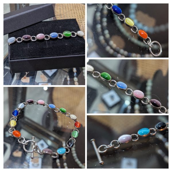 Sterling Silver Multi Stone Bracelet