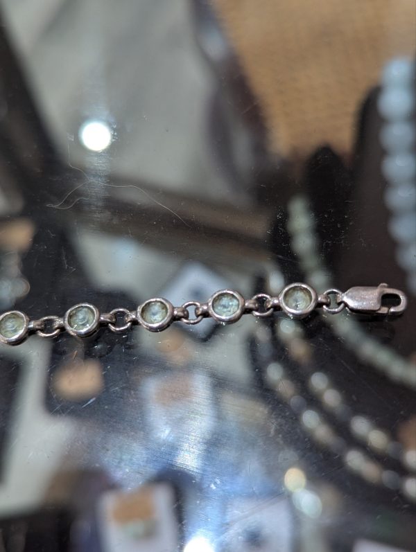 Sterling Silver and Topaz Bracelet - Image 4