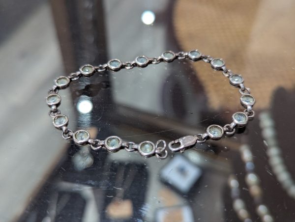 Sterling Silver and Topaz Bracelet - Image 3