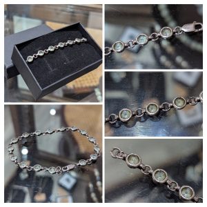 Sterling Silver and Topaz Bracelet